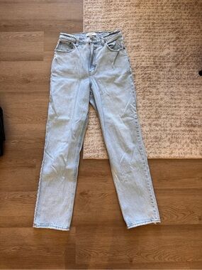 Abercrombie & Fitch Light Blue Straight Leg Curve Love Women's Jeans